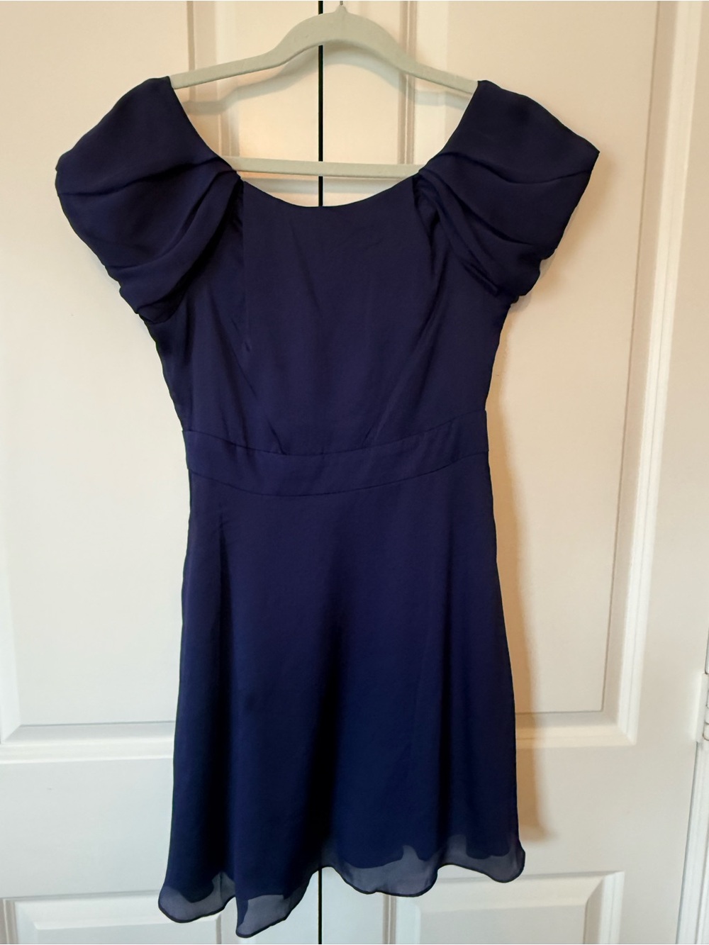 BCBGeneration Navy Puff Sleeve Mini Dress
